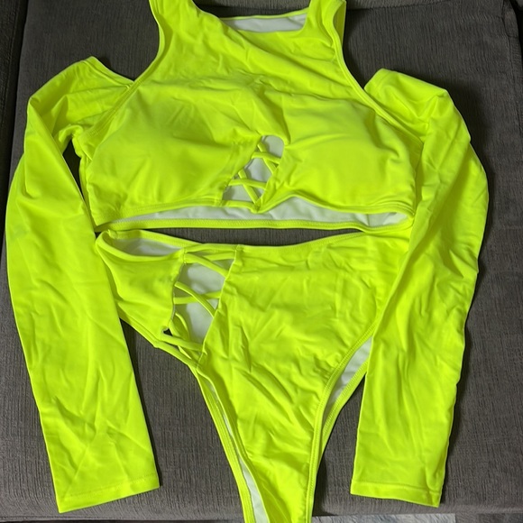 Lime Green Bikini - Picture 2 of 2